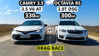 ШКОДА ПРИЕХАЛА НАДРАТЬ КАМРИ. OCTAVIA A7 RS vs CAMRY V70 3.5 ГОНКА!!! INFINITI M37 vs BMW E60 545i