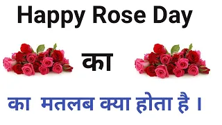 Happy Rose Day ka matlab kya hota hai। हैप्पी रोज डे का मतलब क्या है l