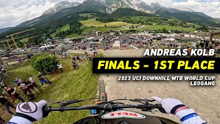 GoPro: Andreas Kolb WINS! -  FINALS - 1st Place Run | 2023 UCI Downhill MTB World Cup in Leogang