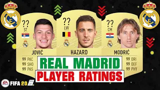 FIFA 20 | REAL MADRID PLAYER RATINGS 😳🔥| FT. HAZARD, JOVIC, MODRIC... etc