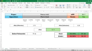 Project NBA Player Rebounds With Excel | Tutorial
