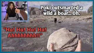 Pokimane Outsmarts a Boar or Maybe Not | OTV Rust Server