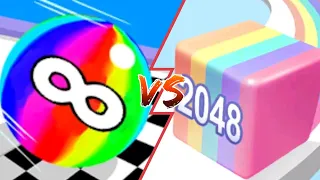 Ball Run Infinity vs Jelly Run 2048 - Max Level Gameplay