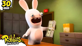 Rabbid Robbery | RABBIDS INVASION | 30 Min New compilation | Cartoon for kids