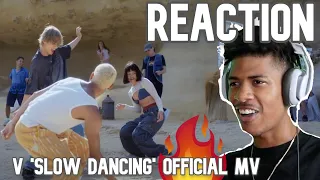 V 'Slow Dancing' Official MV First time Listening (Reaction)!!!🔥🔥