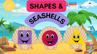 Pre-K Kids Learn Shapes in English/Spanish | Seashells |Kids Summertime Fun|  Beach #shapesforkids