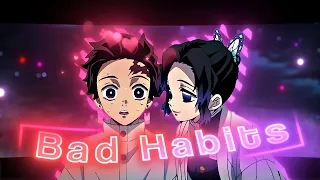 Tanjiro & Shinobu ❤️💜 | Bad Habits「AMV/EDIT」