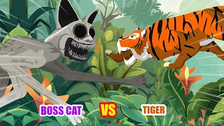 Boss Cat vs Tiger | Zoonomaly Animation