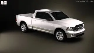 Dodge Ram 1500 Quad Cab Laramie 6-foot 4-inch Box 2012 by 3D model store Humster3D.com