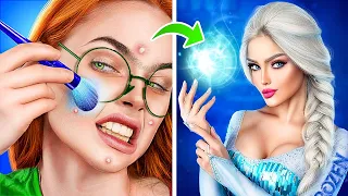 Frozen Extreme Makeover in Hospital! ELSA is a Doctor! How to Become Mermaid!