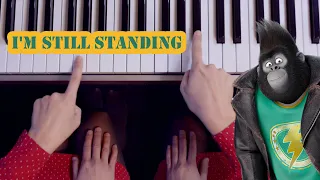 Elton John - I'm Still STANDING - from "SING" / two fingers SLOW EASY piano tutorial