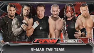 2013 June 3 - WWE RAW - The Shield vs. Randy Orton & Team Hell No - WWE 2K15