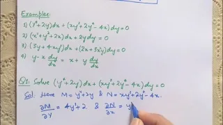 Rules For Finding Integrating Factor (Non Exact Differential Equations)
