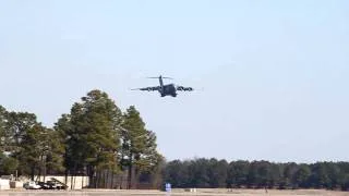 Two C-17's Landing at Pope Field, NC in 720p HD