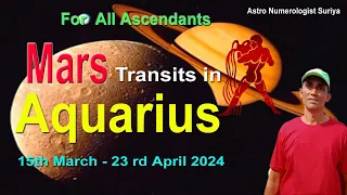 Mars transits in Aquarius 2024। Mars transit in Aquarius 2024 ।