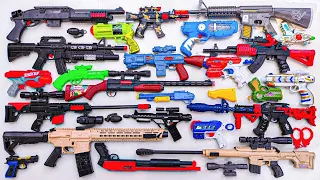 Collecting Senapan NERF war GUNS, Senapan Pistol, Gear Light AK47 Gun, Sniper Rifle, Spiderman Gun