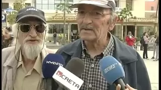 Old man invades interview