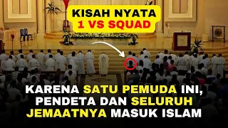 Kisah Nyata!! SATU GEREJA MASUK ISLAM oleh seorang pemuda yang menjawab pertanyaan ngawur pendeta