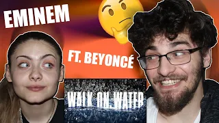 Me and my sister listen to Eminem - Walk On Water (Audio) ft. Beyoncé (Reaction)