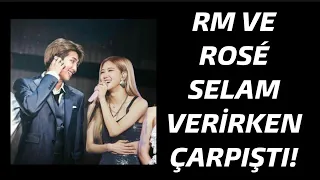 RM ve Rosé selam verirken çarpıştılar 😂 BTS ve BLACKPİNK üyelerinin tepkileri