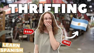 THRIFT SHOPPING IN ARGENTINA 🇦🇷 (spanish for beginners | learn spanish easy with this vlog!)