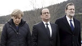 Меркель, Олланд и Рахой прибыли на место катастрофы А320