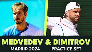 Daniil Medvedev vs Grigor Dimitrov Full Practice Set | Madrid 2024