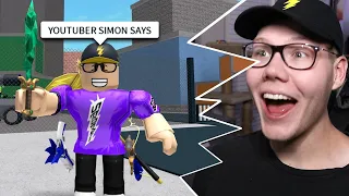 YOUTUBERS SIMON SAYS in ROBLOX MURDER MYSTERY 2