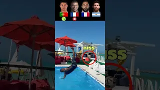 Messi VS Ronaldo VS Mbappe VS Benzema | Water Challenge 🌊🐡