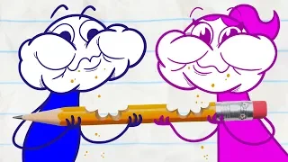 Pencilmiss Steals Pencilmate's Food! -in- LORD OF THE FRIES - Pencilmation Cartoons