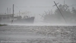 Hurricane Zeta Extreme Winds, Surge Eye, Golden Meadow LA  - 10/28/2020