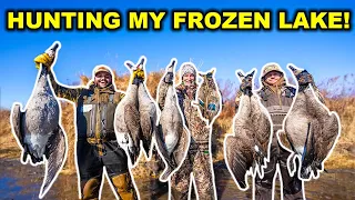 Duck Hunting My FROZEN 17 Acre LAKE!!! (Catch Clean Cook)