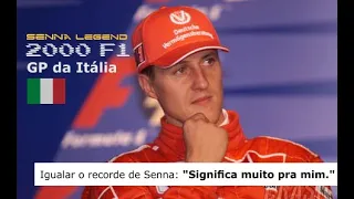 2000 F1 GP Itália: Coletiva de Imprensa » M.Schumacher desaba a chorar após igualar recorde de Senna