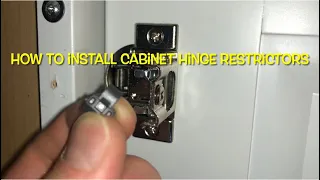 how to install cabinet hinge restrictors Blum 38C315B3 Angle 86 Restrictor Clip Blumotion Hinge