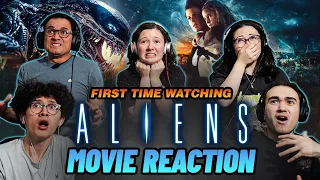 ALIENS made us jump and scream! | MOVIE REACTION | MaJeliv