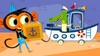 Mr. Monkey Repairs A Big Boat | Mr. Monkey, Monkey Mechanic