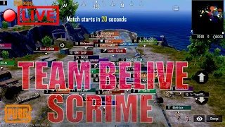 TEAM BELIEVE SCRIMS 9PM  || PUBG MOBILE LIVE WITH MT AVI ||