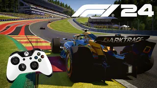 F1 24 - Lando Norris 5-Lap Race at Spa-Francorchamps (CONTROLLER GAMEPLAY)