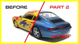 How to Customise and Restore a Porsche 911 Carrera   Bburago 1/24 diecast model car PART 2