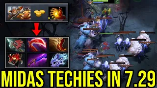 Midas Techies is OP!!! How to Farm Jungle Techies in 7.29 Patch