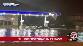 El Paso storms drop 3 inches of rain; floods close Transmountain, I-10 West at Cotton