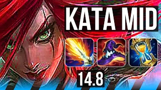 KATARINA vs DIANA (MID) | 74% winrate, Quadra, 8 solo kills, Rank 6 Kata | EUW Grandmaster | 14.8