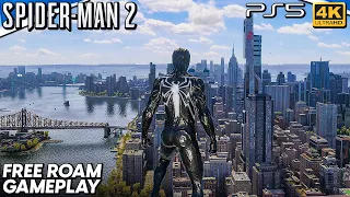 Spiderman 2 Symbiote Suit Free Roam Gameplay