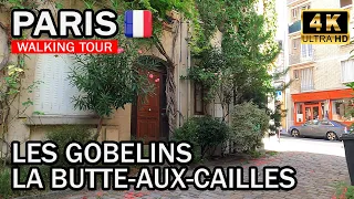 Paris Walking Tour – Les Gobelins - La Butte-aux-Cailles [4K HDR]