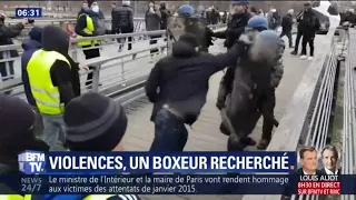 Le boxeur qui a roué de coups deux gendarmes samedi à Paris toujours recherché