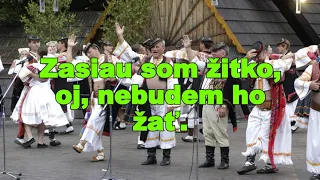 Zasiau som žitko - text (lyrics), (Slovak Folk Song) - Rozkazovačky