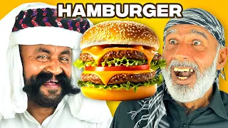 Tribal People Try Homemade Hamburger!