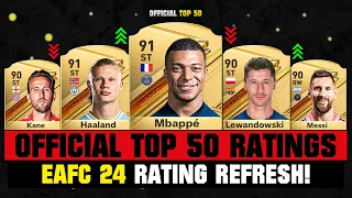 FIFA 24 | OFFICIAL TOP 50 PLAYER RATINGS (EA FC 24)! 💀😲 ft. Mbappe, Haaland, Messi…