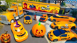 GTA 5 - Stealing HALLOWEEN SUPER CARS with Franklin! (Real Life Cars #91)