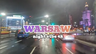 Warsaw Night Vibe Driving 4k